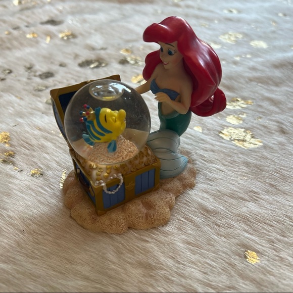 The Little Mermaid Ariel & Flounder Vintage Disney Waterglobes 2000